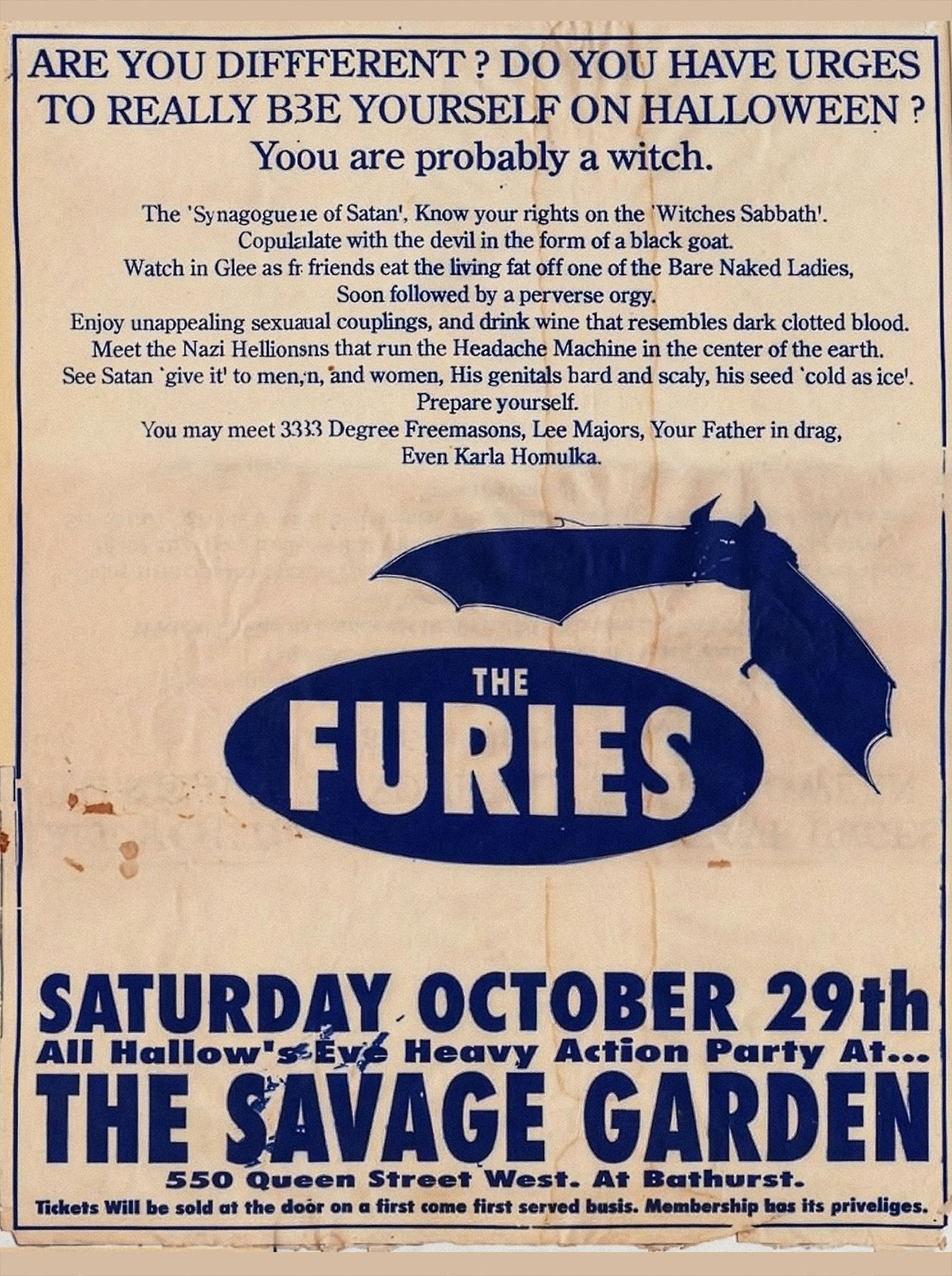 The Furies archive — Toronto proto-goth underground, image 21
